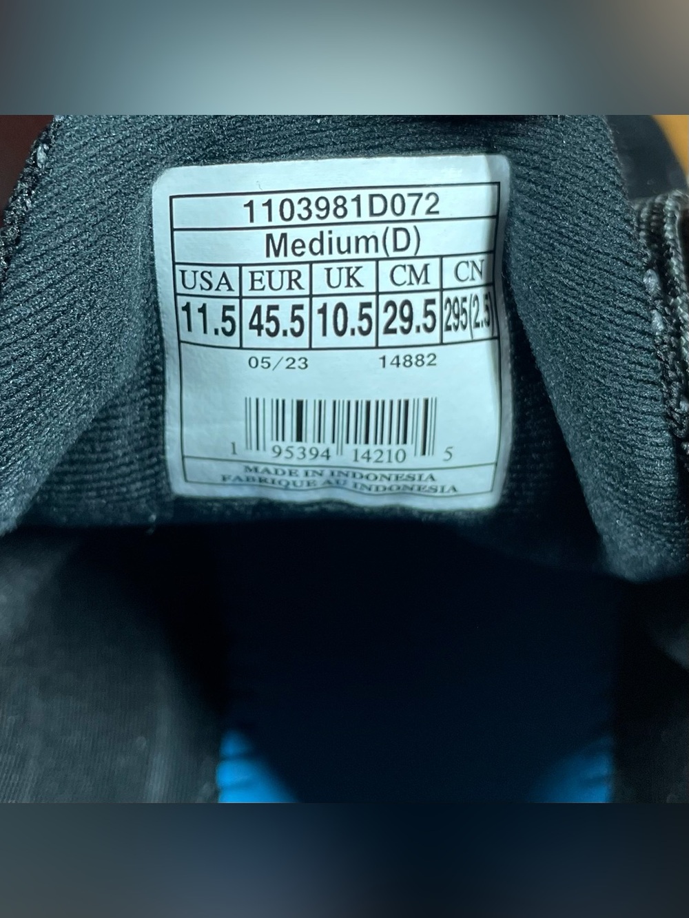 Brooks Revel 6 Mens 11.5 D Black Blackened Pearl Gray Running Shoes 1103981D072 - Picture 3 of 16